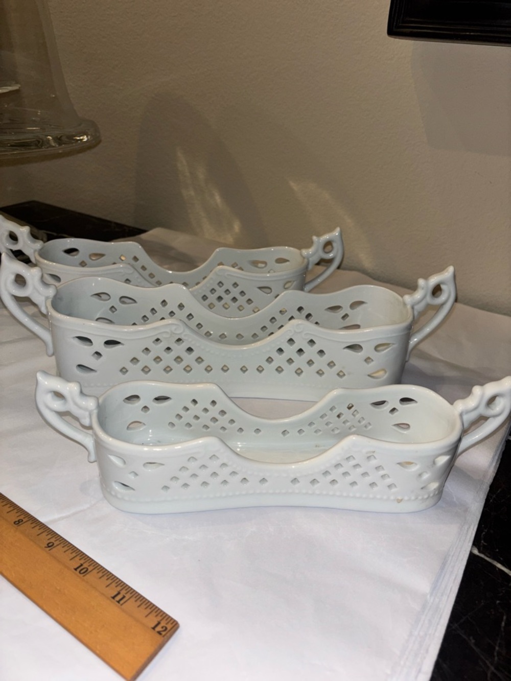 3 Mikasa Porcelain Manchester Cuttlery Caddy